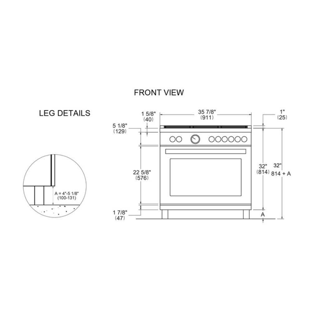 Bertazzoni  Professional Series 36 inch Induction Range with 5 Elements, 5.9 cu. ft. Oven Capacity, Dual Convection and Bridge Zone in Stainless Steel - PRO365INMXV