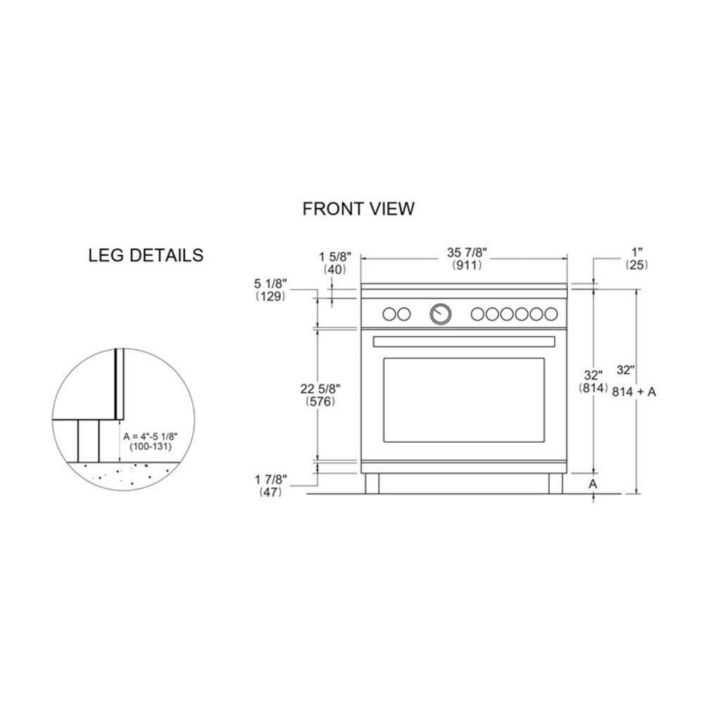 Bertazzoni Professional Series 36 inch Freestanding Gas Range with 6 Brass Burners, 5.9 cu. ft. Oven Capacity (Rosso Red) - PRO366BCFGMROT*