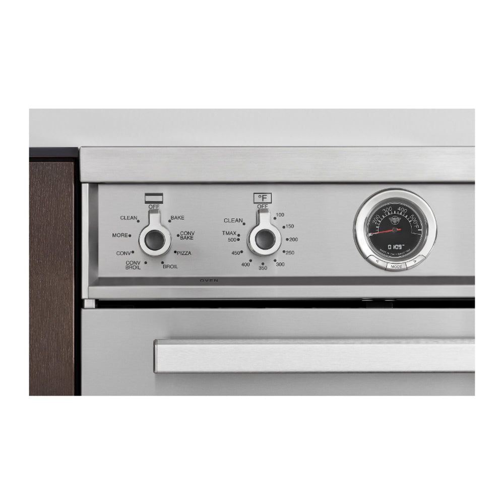 Bertazzoni Professional Series 48 inch Induction Range with 6 Elements, 7 cu. ft. Total Oven Capacity, Self-Clean and Cast-Iron Griddle (Stainless Steel) - PRO486IGFEPXT