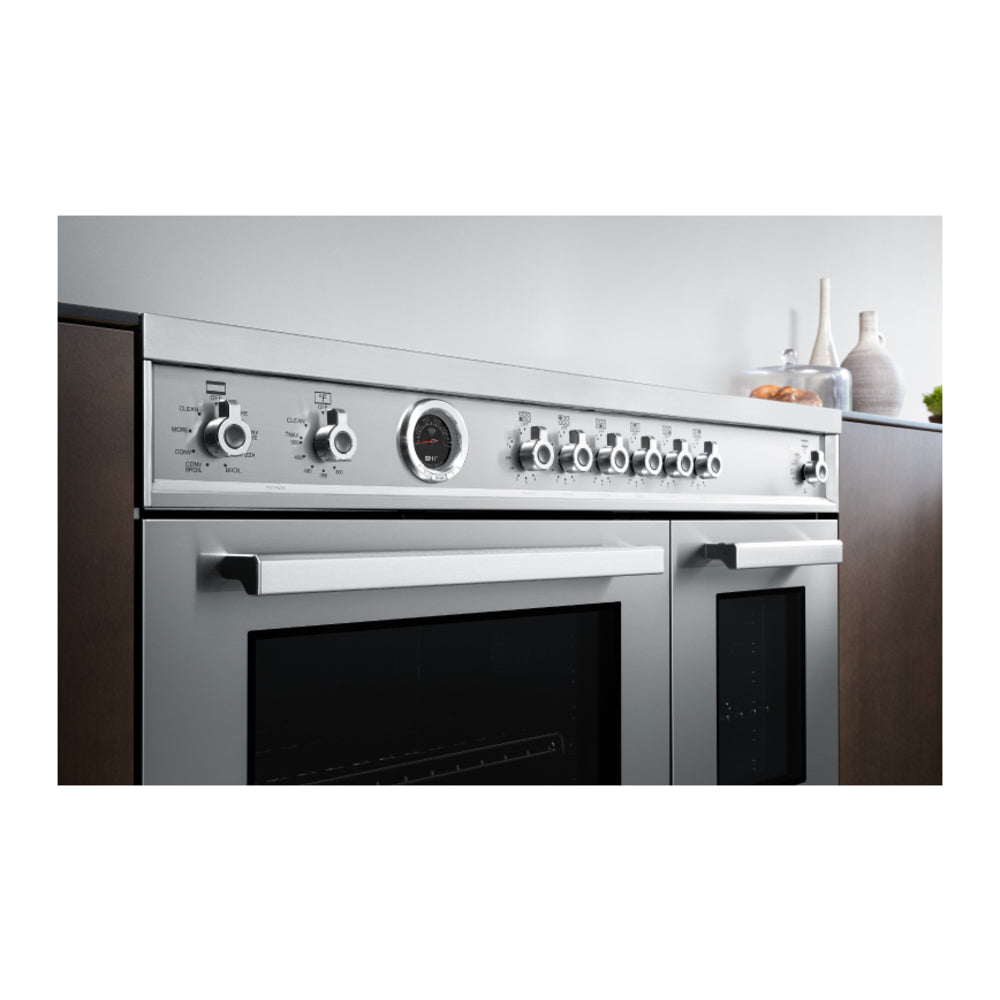 Bertazzoni Professional Series 48 inch Induction Range with 6 Elements, 7 cu. ft. Total Oven Capacity, Self-Clean and Cast-Iron Griddle (Stainless Steel) - PRO486IGFEPXT