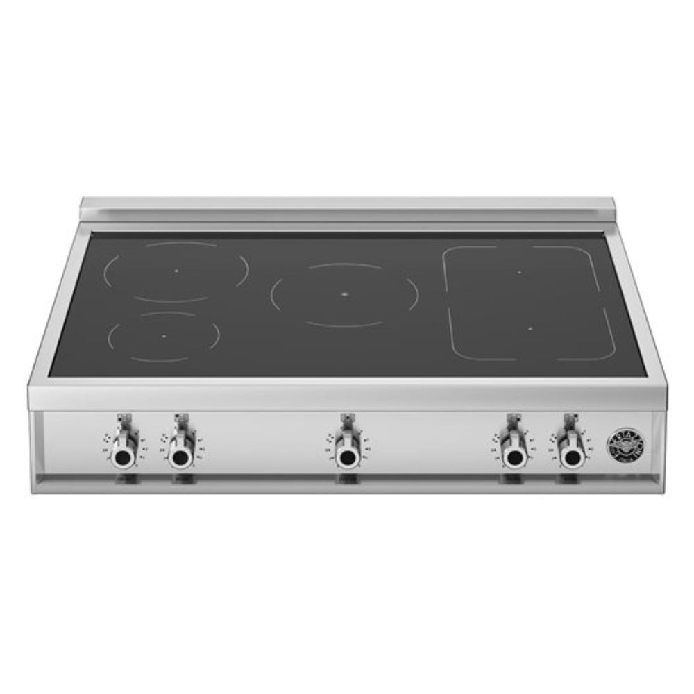 Bertazzoni 36 inch Professional Series Induction Rangetop with 5 Elements, Metal Knobs, Residual Heat Indicator and Bridge Element in Stainless Steel - PROF365IRTXT