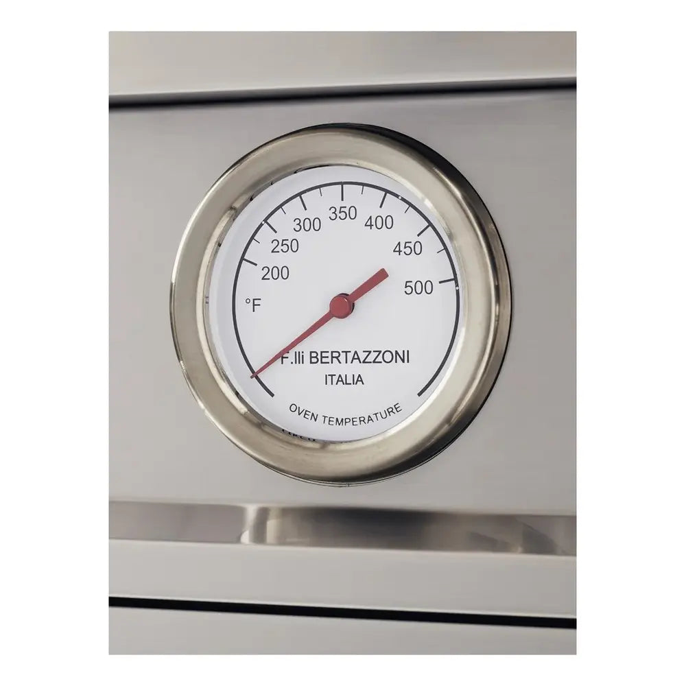 Bertazzoni 48 inch Professional Series All-Gas Range with 6 Brass Burners, Griddle, 4.7 + 2.4 cu. ft. Capacity, Elegant Temperature Gauge, Dual Convection Fans, in Stainless Steel - PROF486GGASXT*