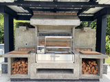 Tagwood BBQ Santa Maria Argentine Wood Fire & Charcoal Gaucho Grill Built in | BBQ05SS--