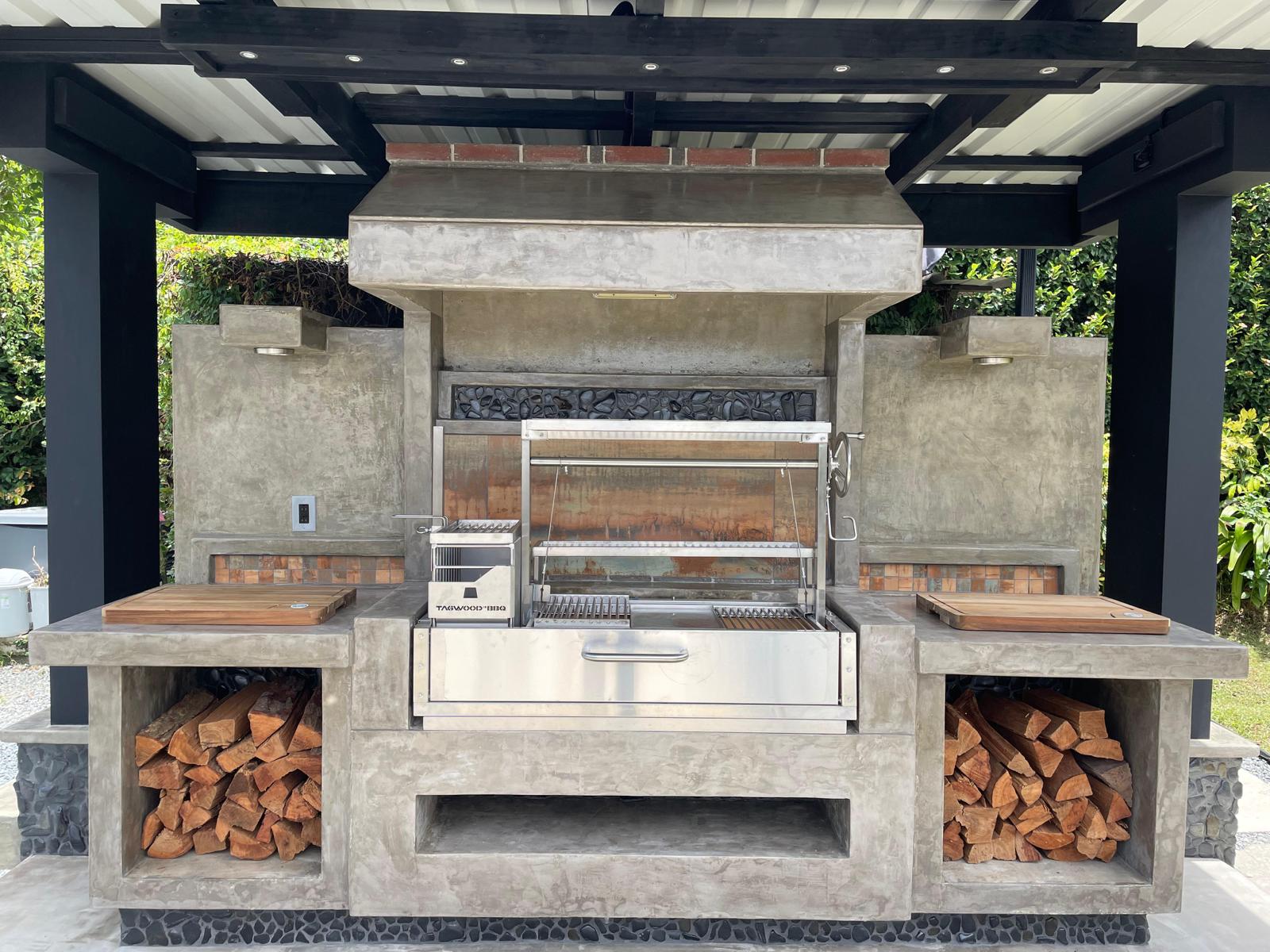 Tagwood BBQ Santa Maria Argentine Wood Fire & Charcoal Gaucho Grill Built in | BBQ05SS--