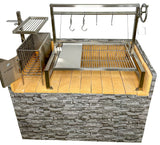 Tagwood BBQ Insert Style Argentine Santa Maria Wood Fire & Charcoal Gaucho Grill without firebricks | BBQ09SS -