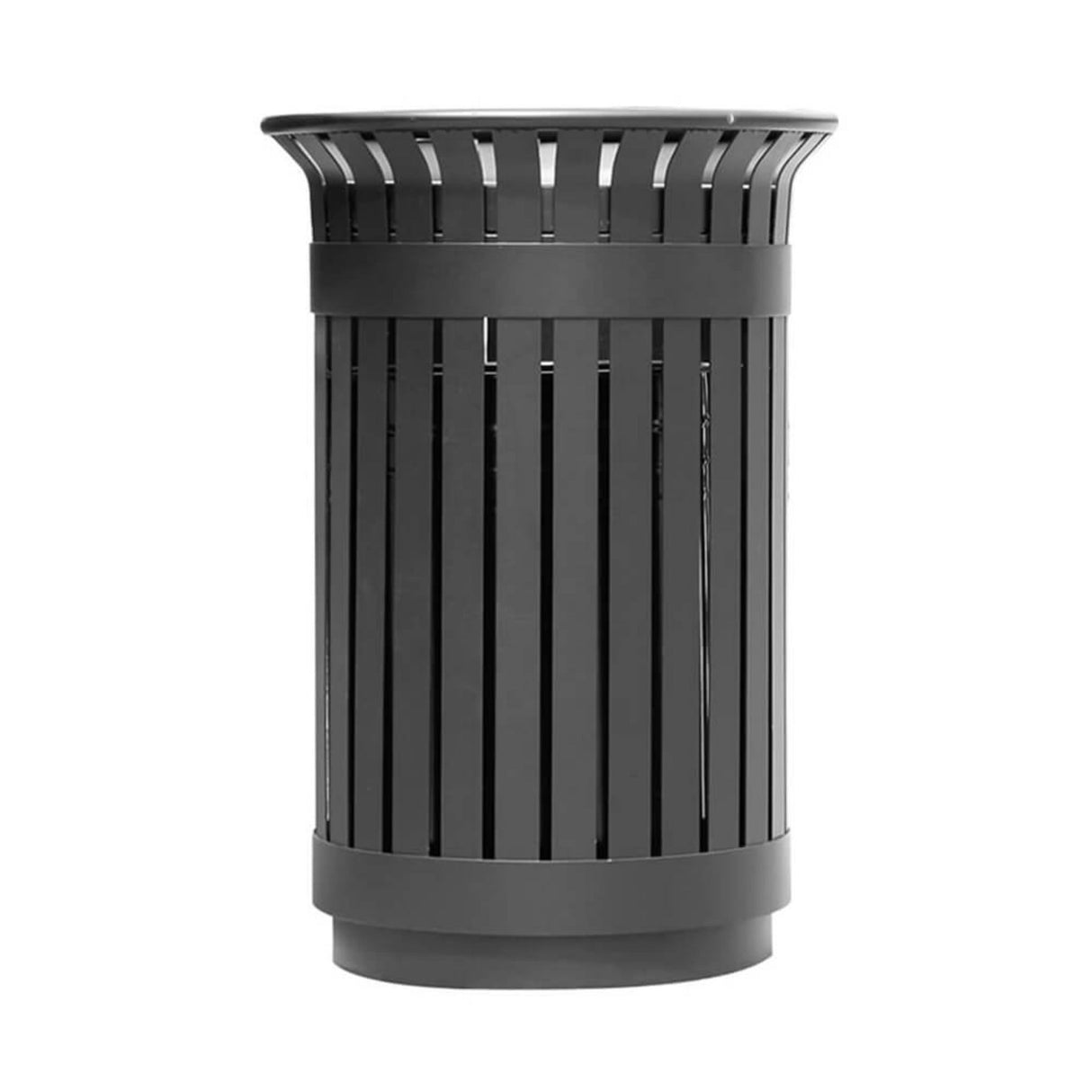 Premium Heavy-Duty Extra Large Outdoor Commercial Metal Slat Garbage Trash Can