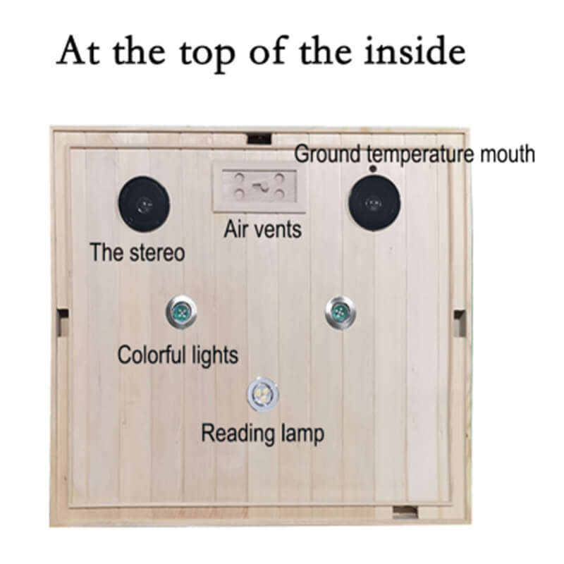 Premium Hemlock Wood Two Person FAR Infrared Sauna Room W/ Glass Door, 1750W (96081525)