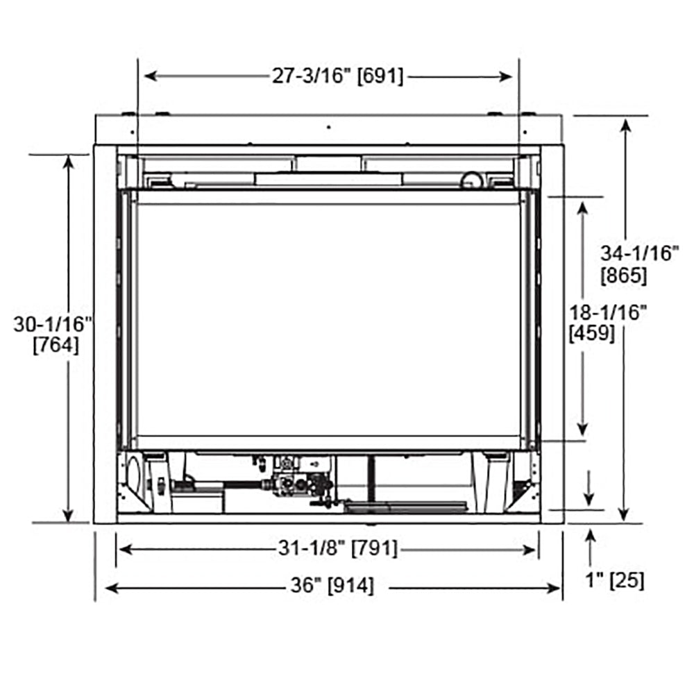 Majestic 32" Quartz Direct Vent Gas Fireplace