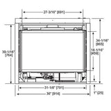 Majestic 32" Quartz Direct Vent Gas Fireplace