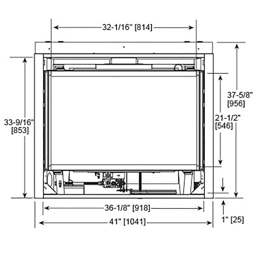 Majestic 36" Quartz Direct Vent Gas Fireplace