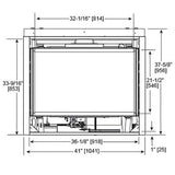 Majestic 36" Quartz Direct Vent Gas Fireplace