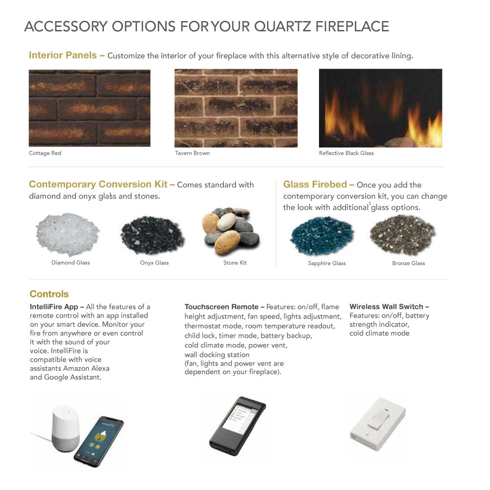 Majestic 32" Quartz Direct Vent Gas Fireplace