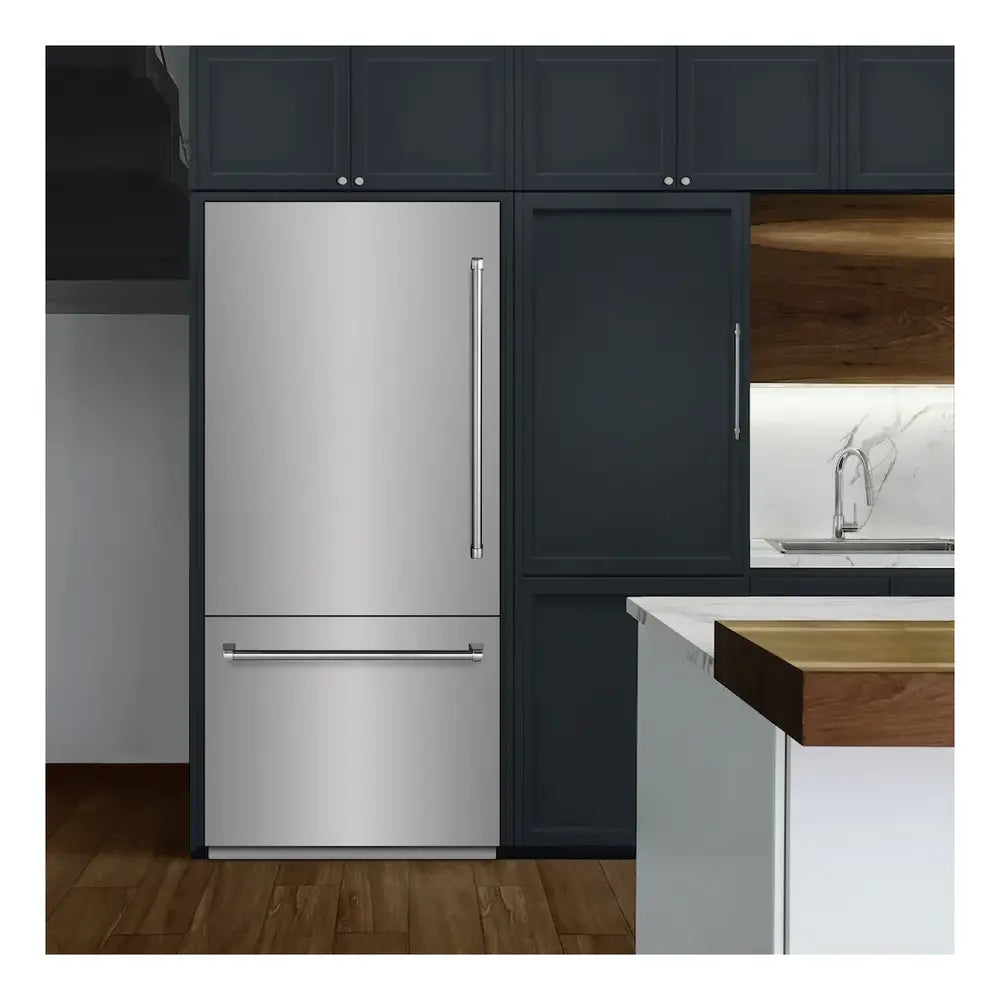 ZLINE 36" Built-In Bottom Freezer Refrigerator with 19.8 cu. ft. Capacity, Flex Drawer and Internal Water Dispensers in Stainless Steel