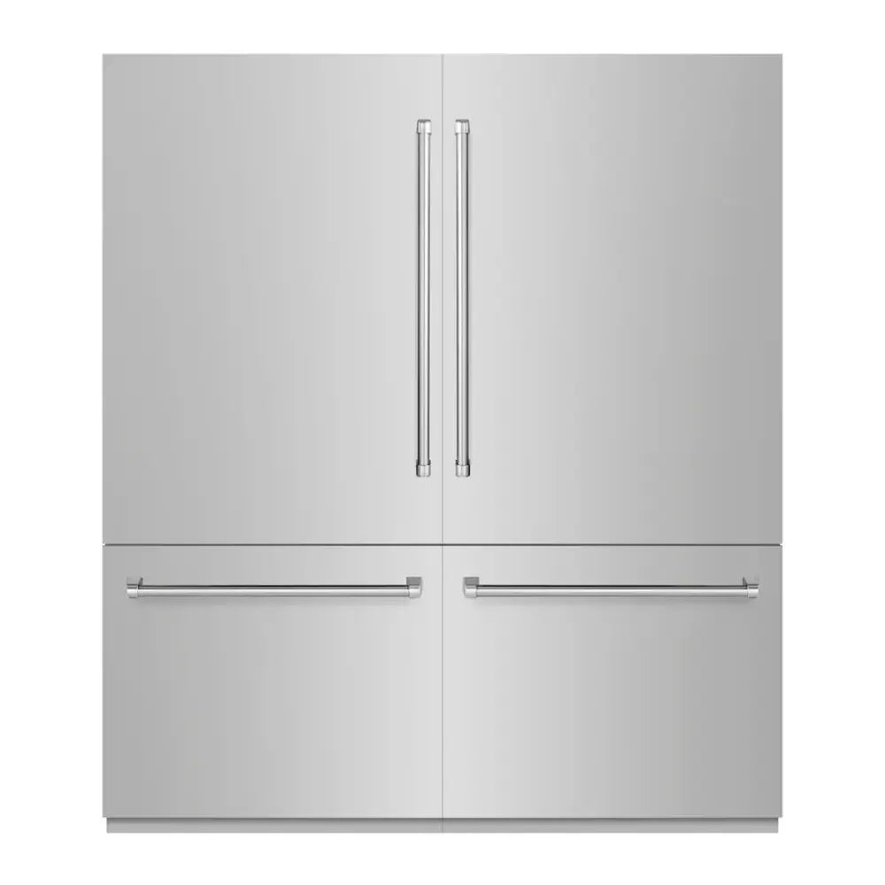 ZLINE 72" Built-In French Door Refrigerator with 39.6 cu. ft. Capacity, Internal Water Dispenser and Flex Drawers in Stainless Steel