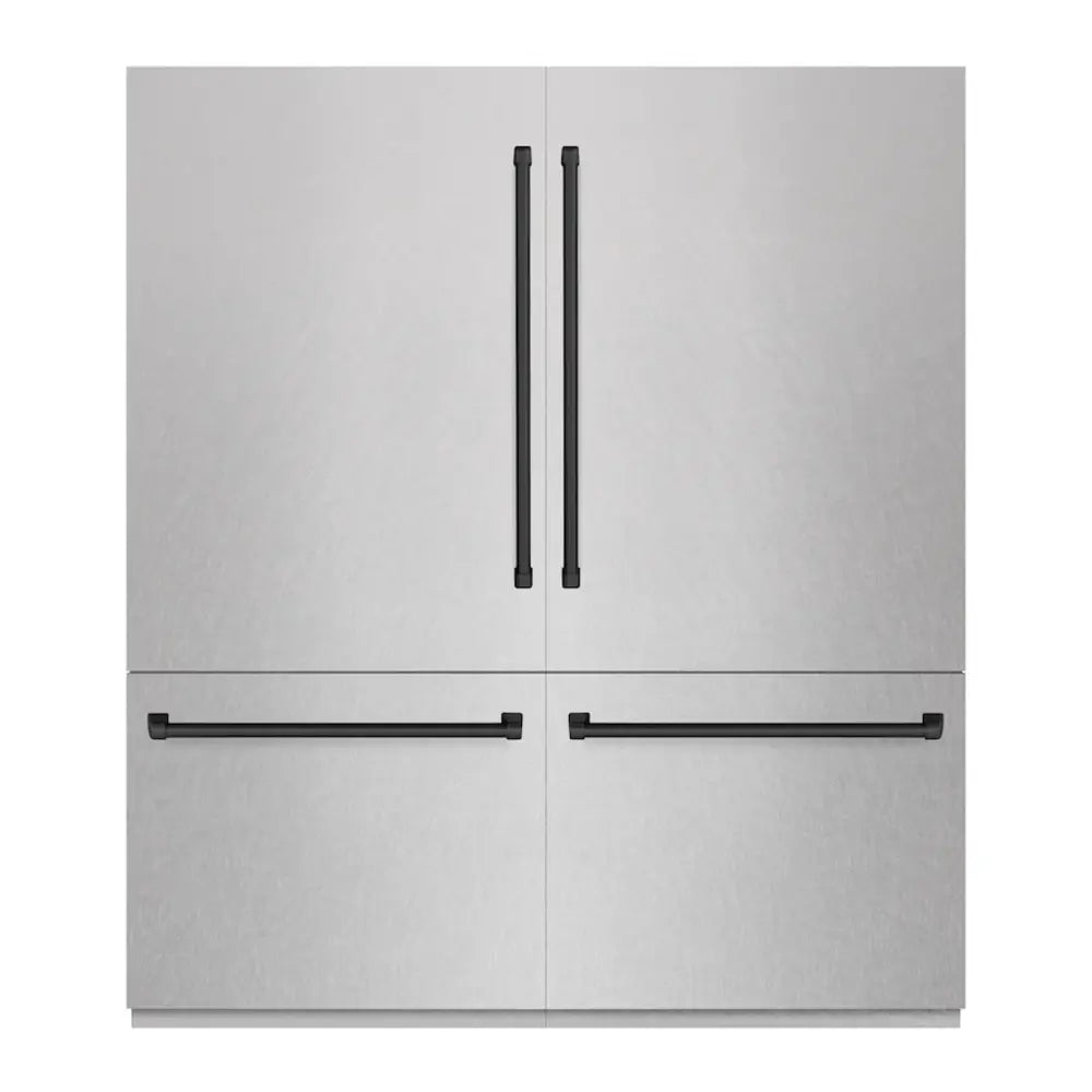 ZLINE 72" Autograph Edition Built-In French Door Refrigerator with 39.6 cu. ft. Capacity, Flex Drawers and Internal Water Dispenser in DuraSnow Stainless Steel