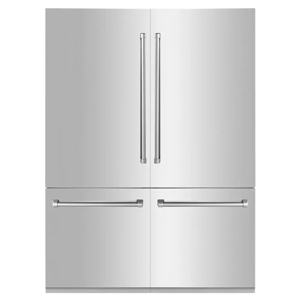ZLINE 60" Built-In French Door Refrigerator with 32.2 cu. ft. Capacity, Flex Drawers,