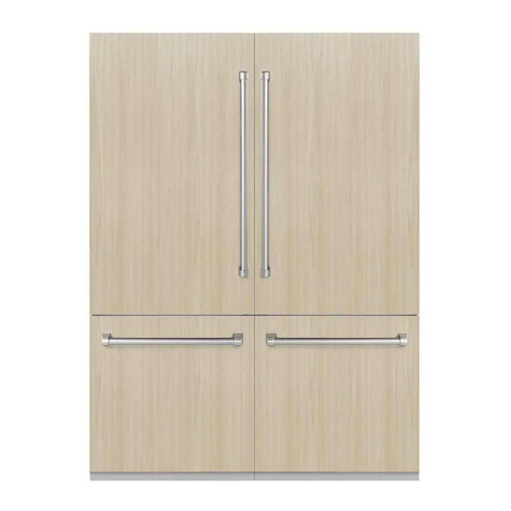 ZLINE 60" Built-In French Door Refrigerator with 32.2 cu. ft. Capacity, Flex Drawers,