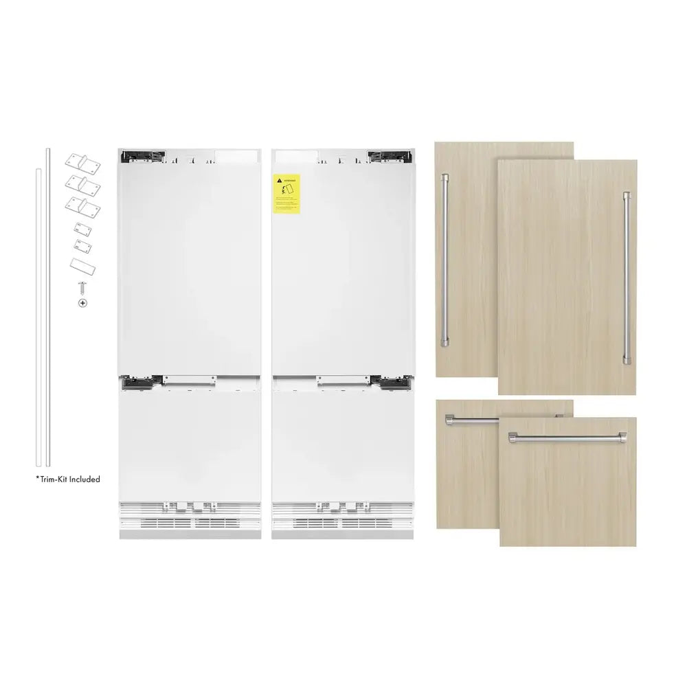 ZLINE 60" Built-In French Door Refrigerator with 32.2 cu. ft. Capacity, Flex Drawers,
