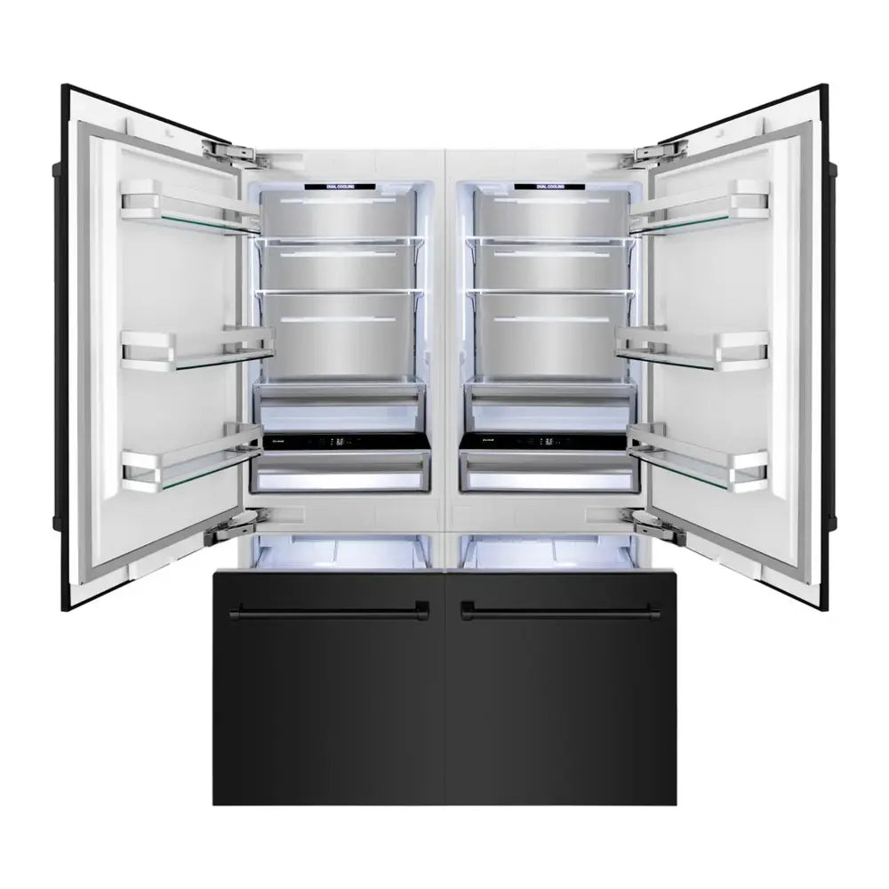 ZLINE 60" Built-In French Door Refrigerator with 32.2 cu. ft. Capacity, Flex Drawers,