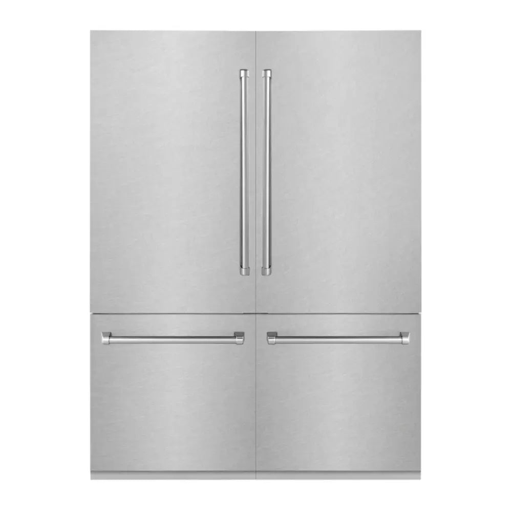 ZLINE 60" Built-In French Door Refrigerator with 32.2 cu. ft. Capacity, Flex Drawers,
