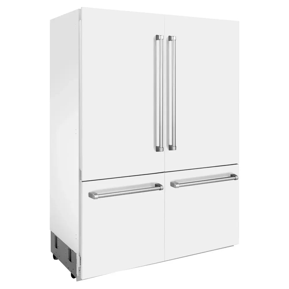 ZLINE 60" Built-In French Door Refrigerator with 32.2 cu. ft. Capacity, Flex Drawers,