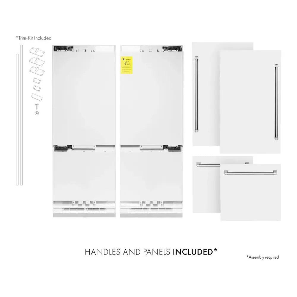 ZLINE 60" Built-In French Door Refrigerator with 32.2 cu. ft. Capacity, Flex Drawers,