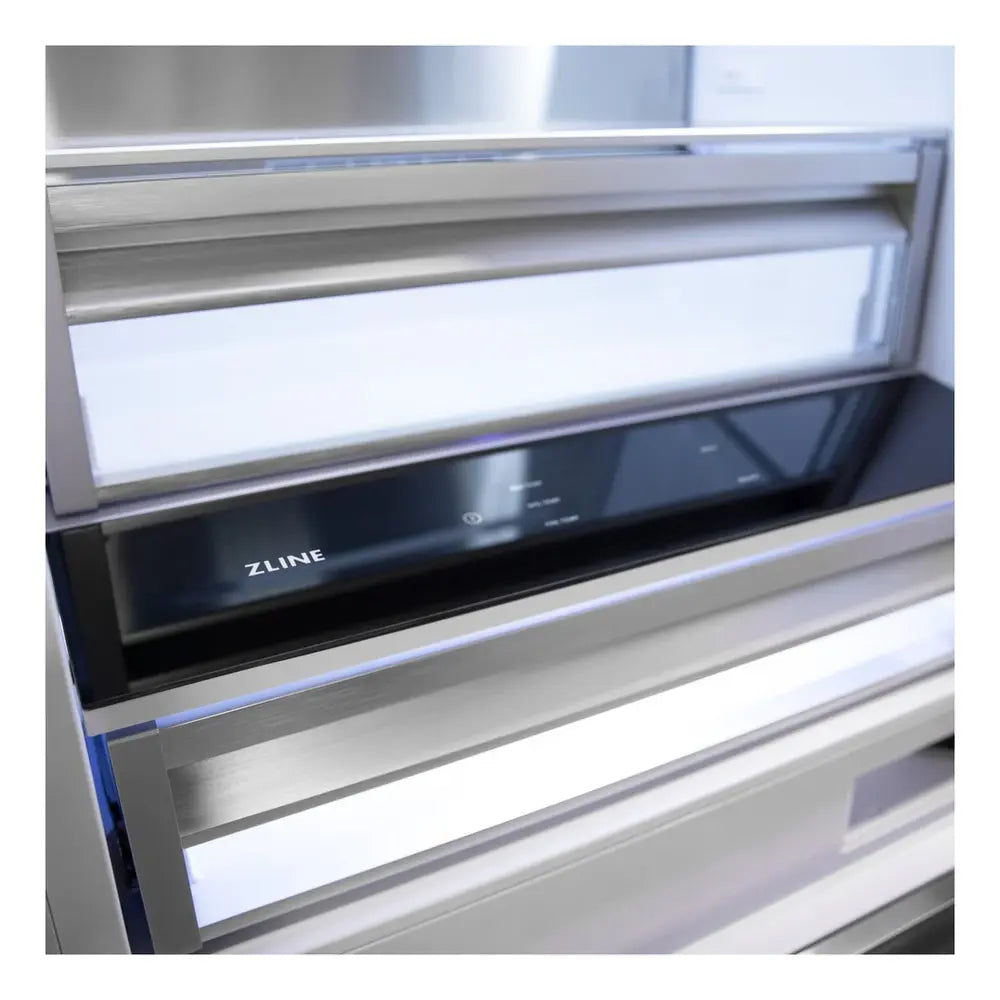 ZLINE 60" Built-In French Door Refrigerator with 32.2 cu. ft. Capacity, Flex Drawers,