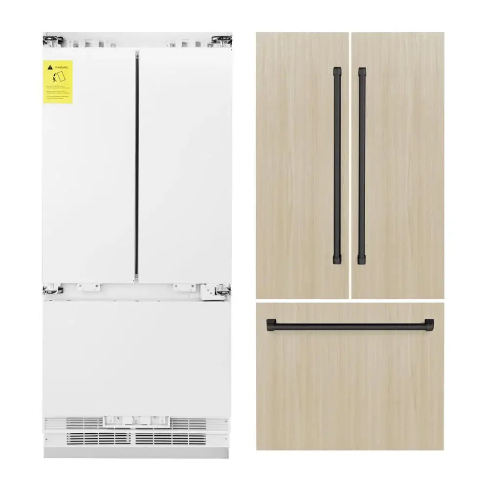 ZLINE 36" Autograph Edition Built-In French Door Refrigerator with 19.6 cu. ft. Capacity, Flex Drawers and Internal Water Dispenser in Panel Ready