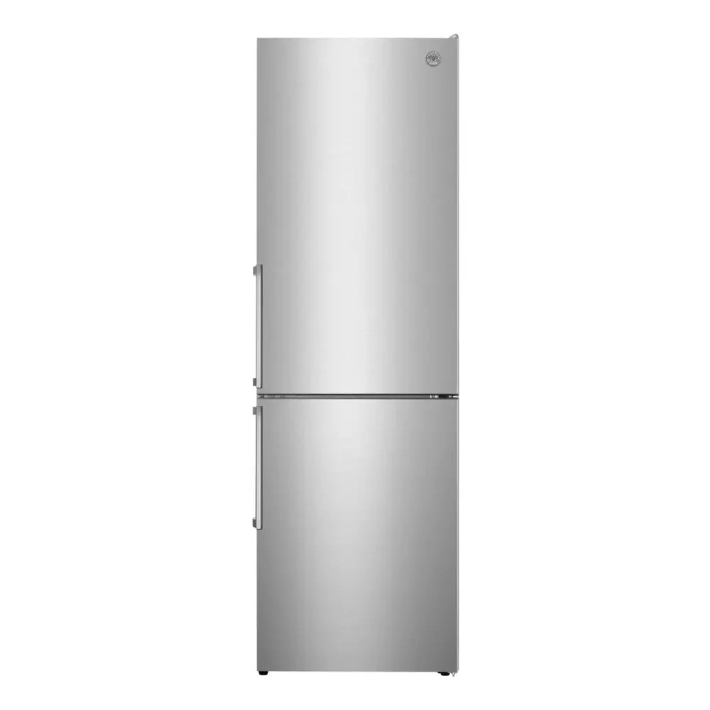 Bertazzoni 24 inch Freestanding Bottom Mount Refrigerator with 10.8 cu. ft. Capacity, LED Lighting, Crisper, in Stainless Steel - REF24BMFXNV