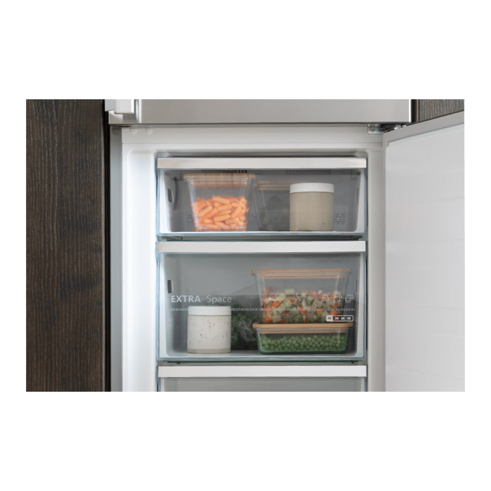Bertazzoni 24 inch Freestanding Bottom Mount Refrigerator with 10.8 cu. ft. Capacity, LED Lighting, Crisper, in Stainless Steel - REF24BMFXNV