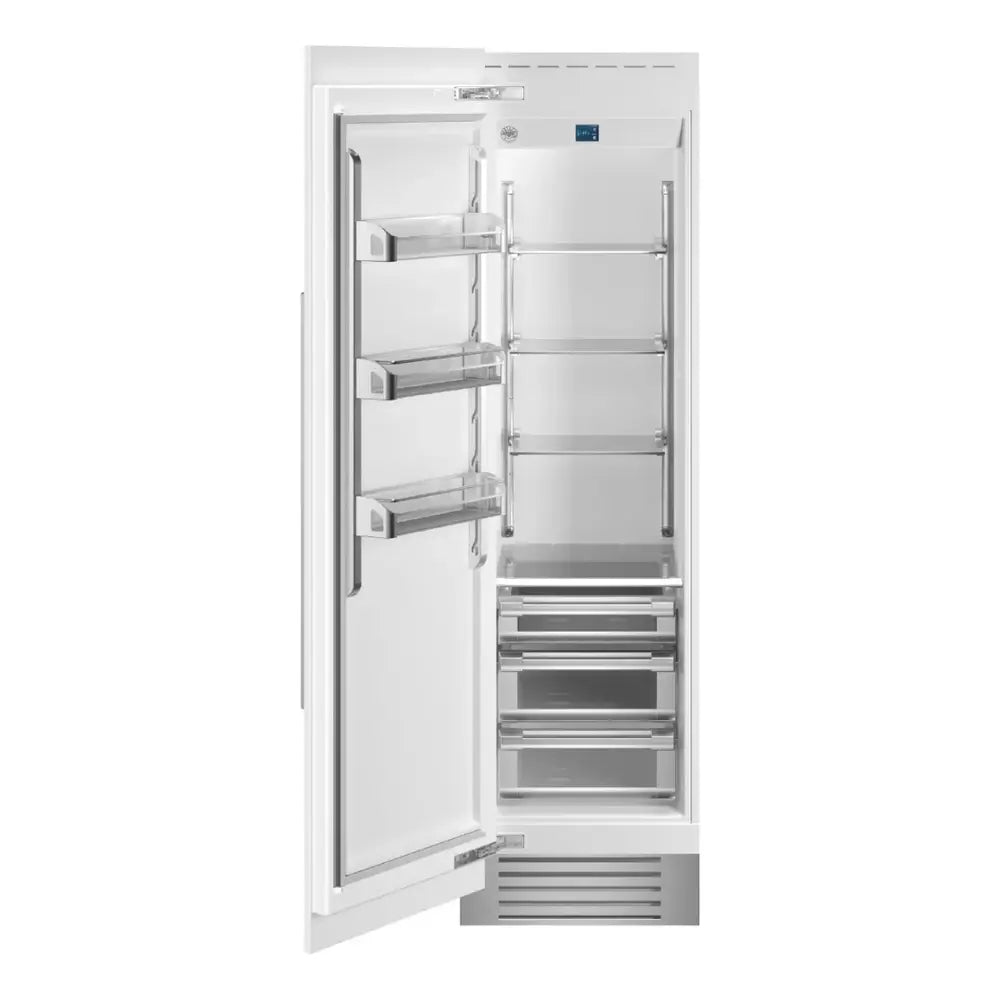 Bertazzoni 24 inch Built-In Column Refrigerator with 13 cu. ft. Capacity, White Aluminum Interior, Intuitive Digital Touch Controls, in Panel Ready -  REF24RCPR*23