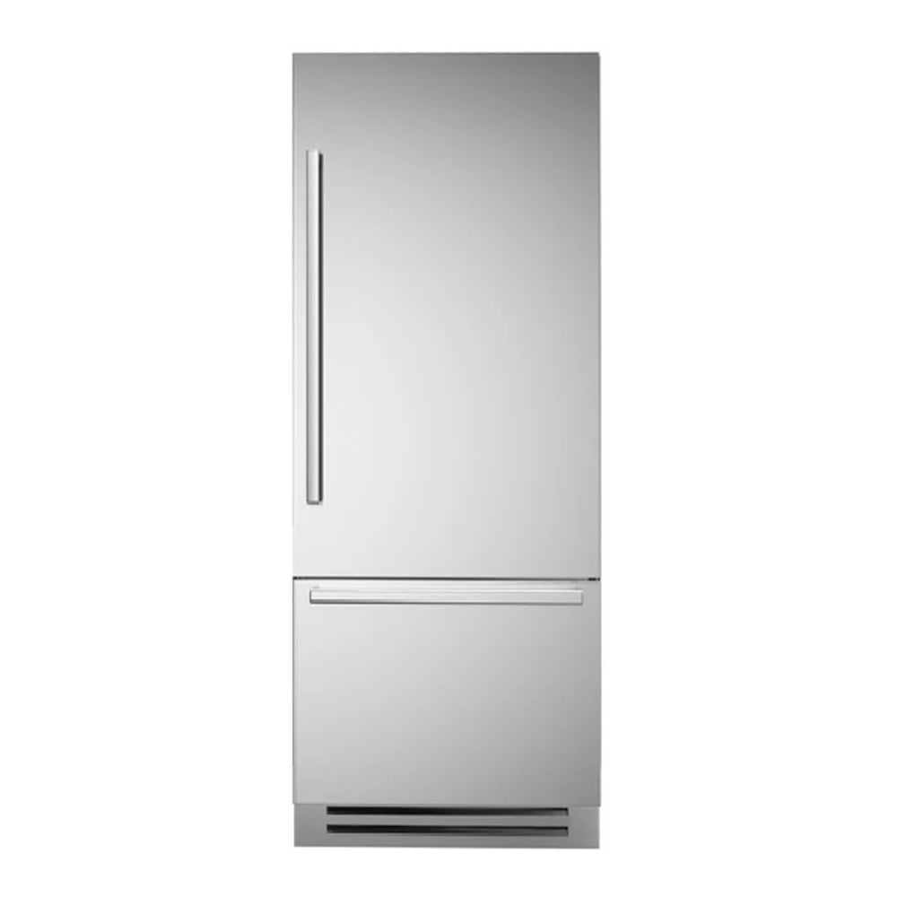 Bertazzoni 30 inch Built-In Bottom Mount Refrigerator with 15.5 cu. ft. Total Capacity, LED Lighting, Automatic Ice Maker, Energy Star, in Stainless Steel   - REF30BMBIX*