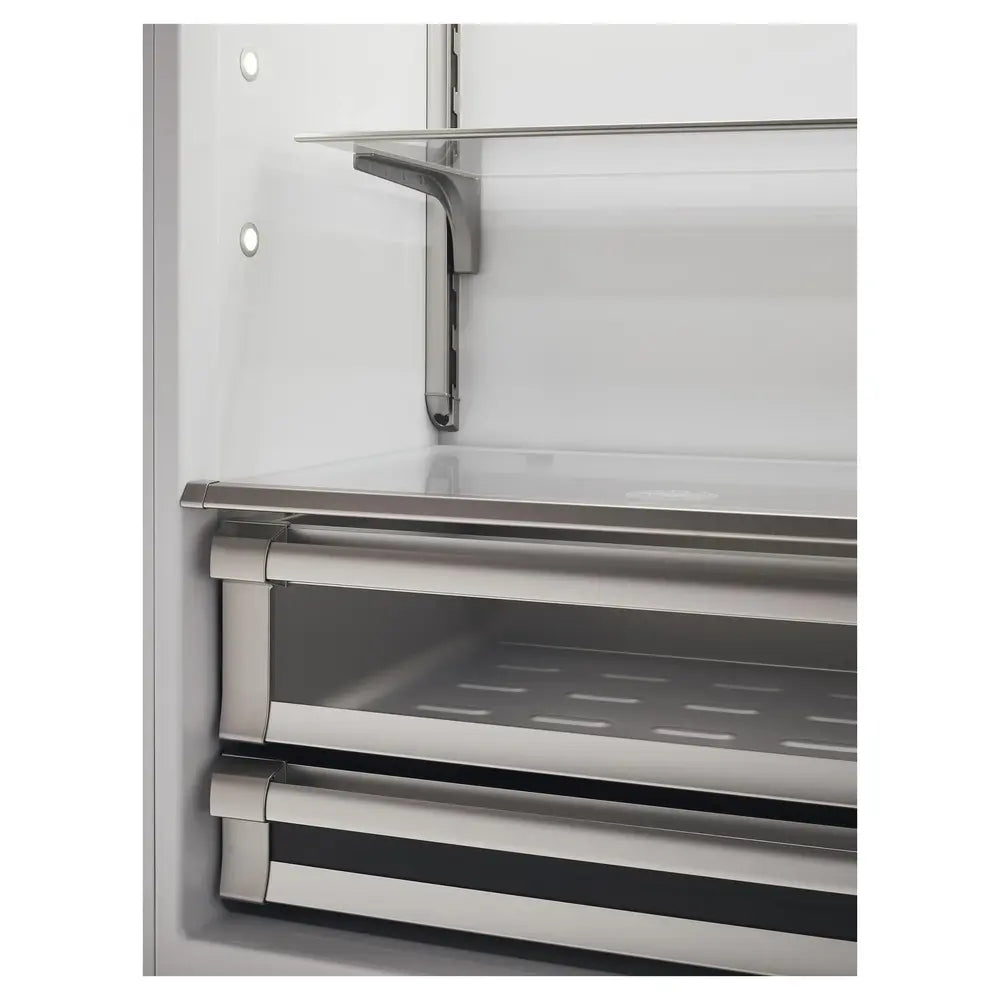 Bertazzoni 30 inch Built-In Bottom Freezer Refrigerator with 14 cu. ft. Capacity, Ice Maker, White Aluminum Interior, Left Hinge, in Panel Ready - REF30PRL