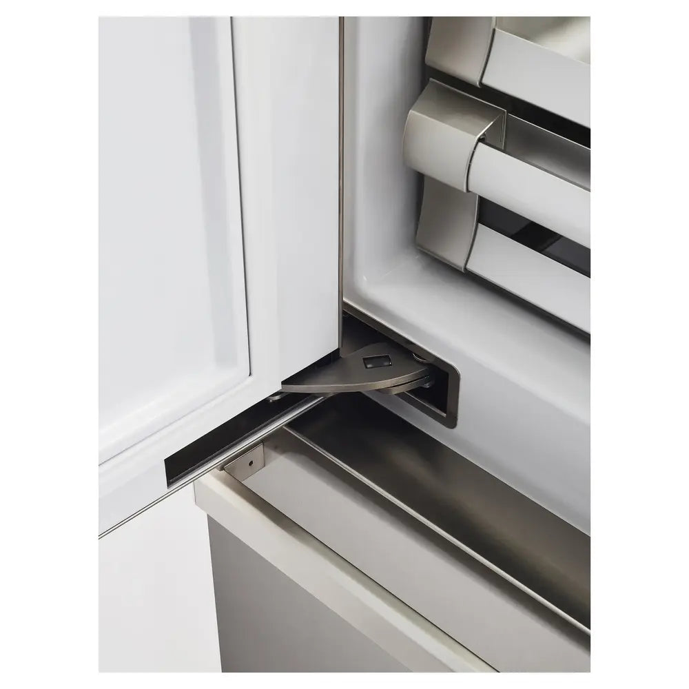 Bertazzoni 30 inch Built-In Bottom Freezer Refrigerator with 14 cu. ft. Capacity, Ice Maker, White Aluminum Interior, Left Hinge, in Panel Ready - REF30PRL