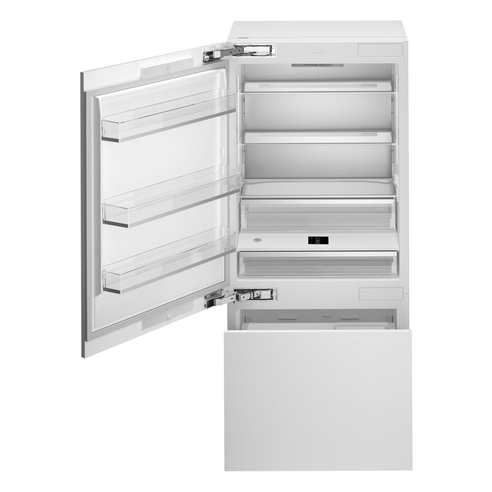 Bertazzoni 36 inch Built-In Bottom Mount Refrigerator with 19.8 cu. ft. Capacity, Internal Water Dispenser, in Panel Ready  - REF36BMBZPNV*