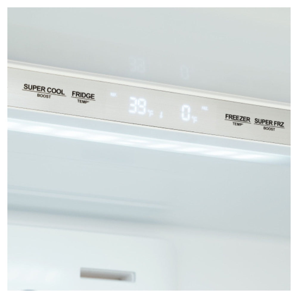 Bertazzoni 36 inch Freestanding French Door Refrigerator with 21.6 cu. ft. Capacity, LED Lights, Quick Freeze in Stainless Steel - REF36FDFIXNV