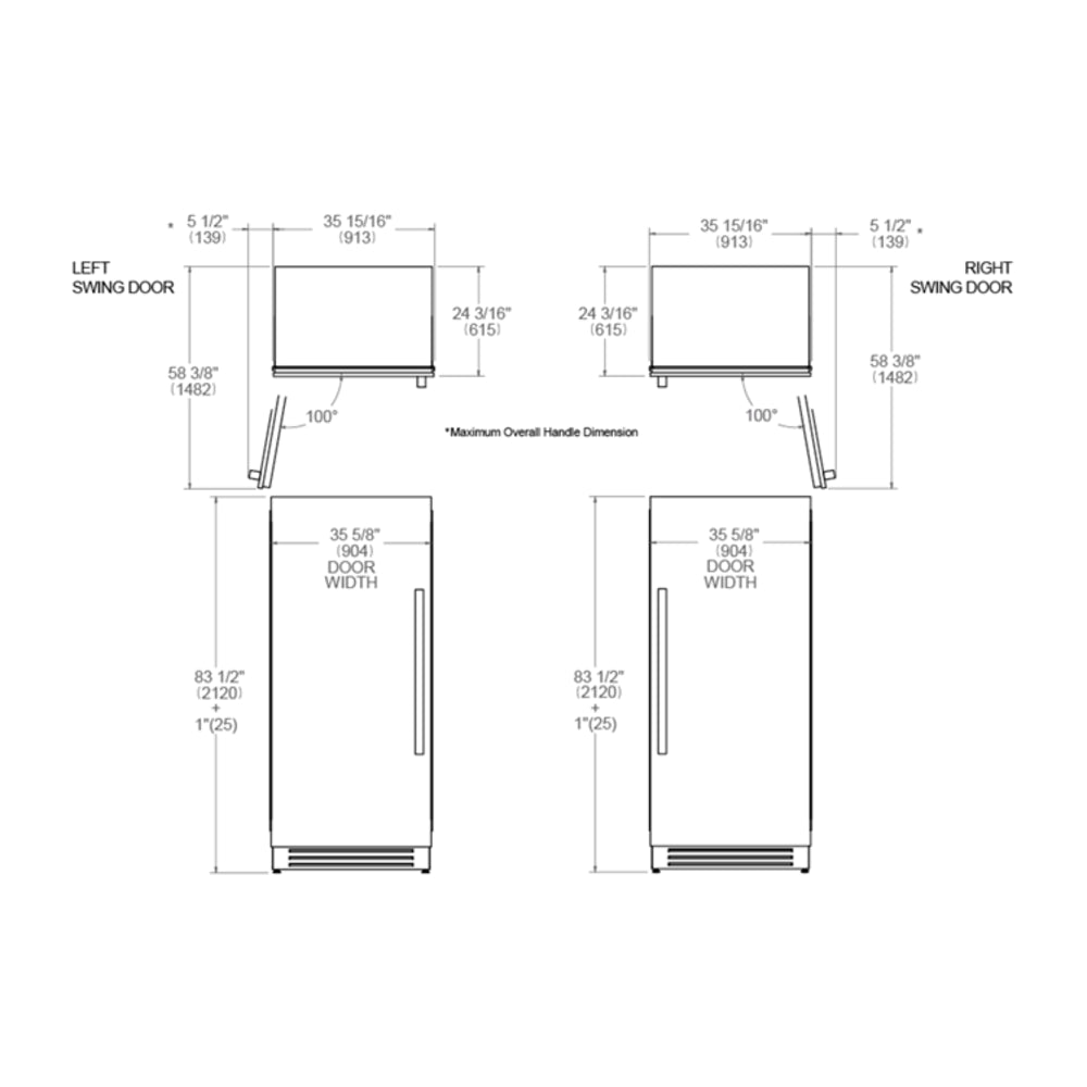 Bertazzoni 36 inch Built-In Column Refrigerator with 21.5 cu. ft. Capacity, White Aluminum Interior, Intuitive Digital Touch Controls, Variable Speed Compressor, in Stainless Steel - REF36RCPIX*23