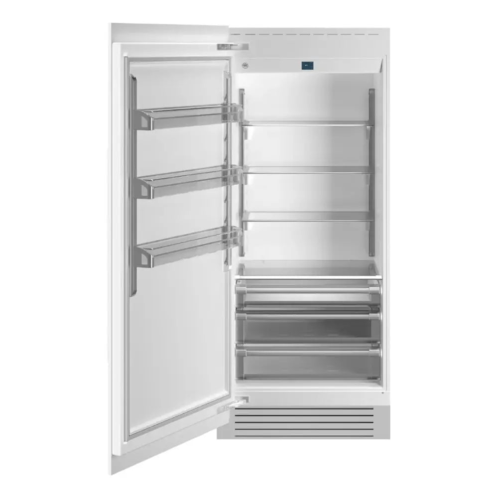 Bertazzoni  36 inch Built-In Column Refrigerator with 21.5 cu. ft. Capacity, White Aluminum Interior, Intuitive Digital Touch Controls, Variable Speed Compressor, in Panel Ready  - REF36RCPR*
