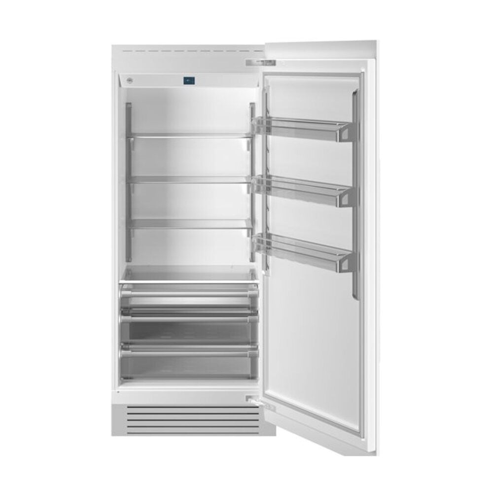 Bertazzoni  36 inch Built-In Column Refrigerator with 21.5 cu. ft. Capacity, White Aluminum Interior, Intuitive Digital Touch Controls, Variable Speed Compressor, in Panel Ready  - REF36RCPR*