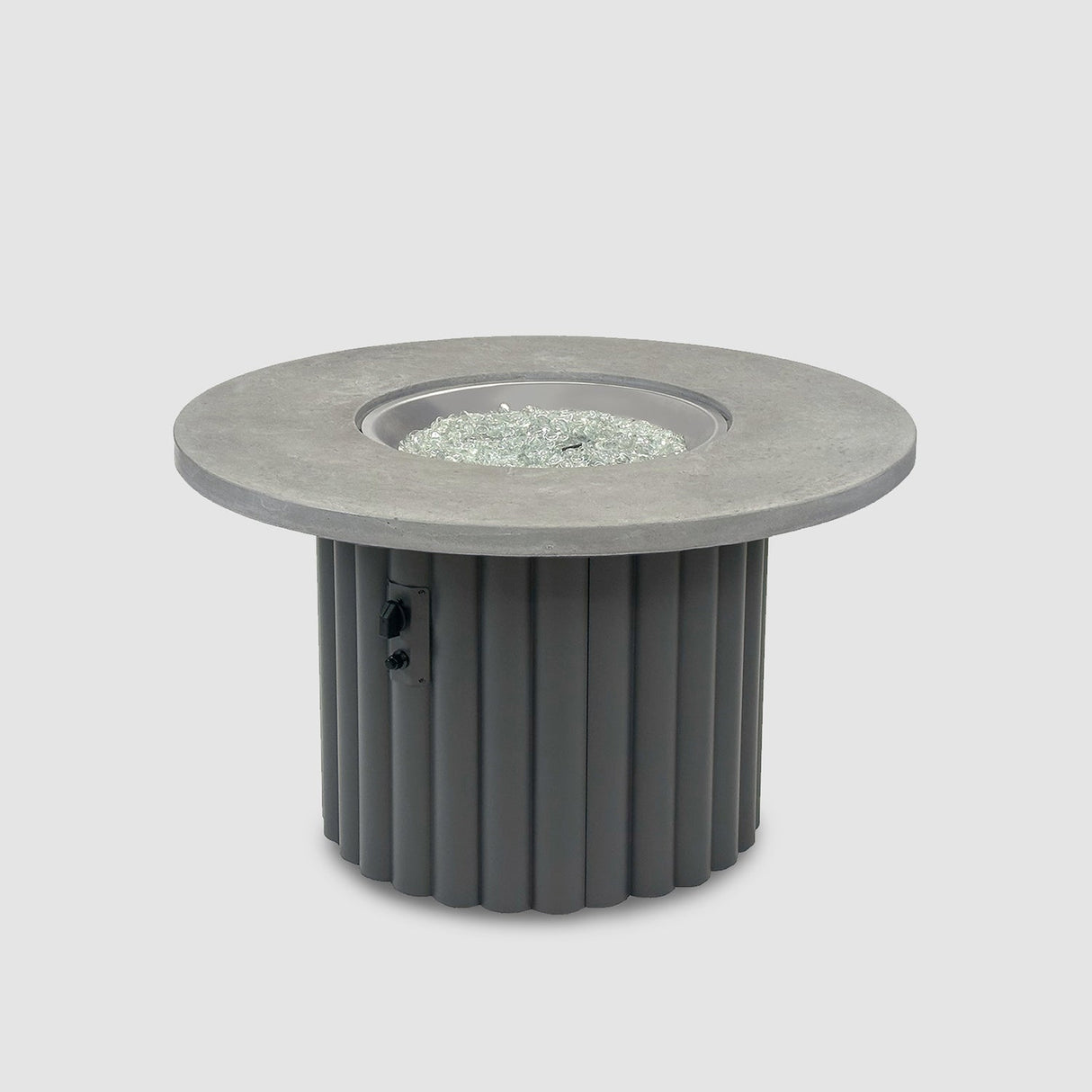 The Outdoor Greatroom Reverie 42" Round Gas Fire Pit Table - REVRBL-42-K