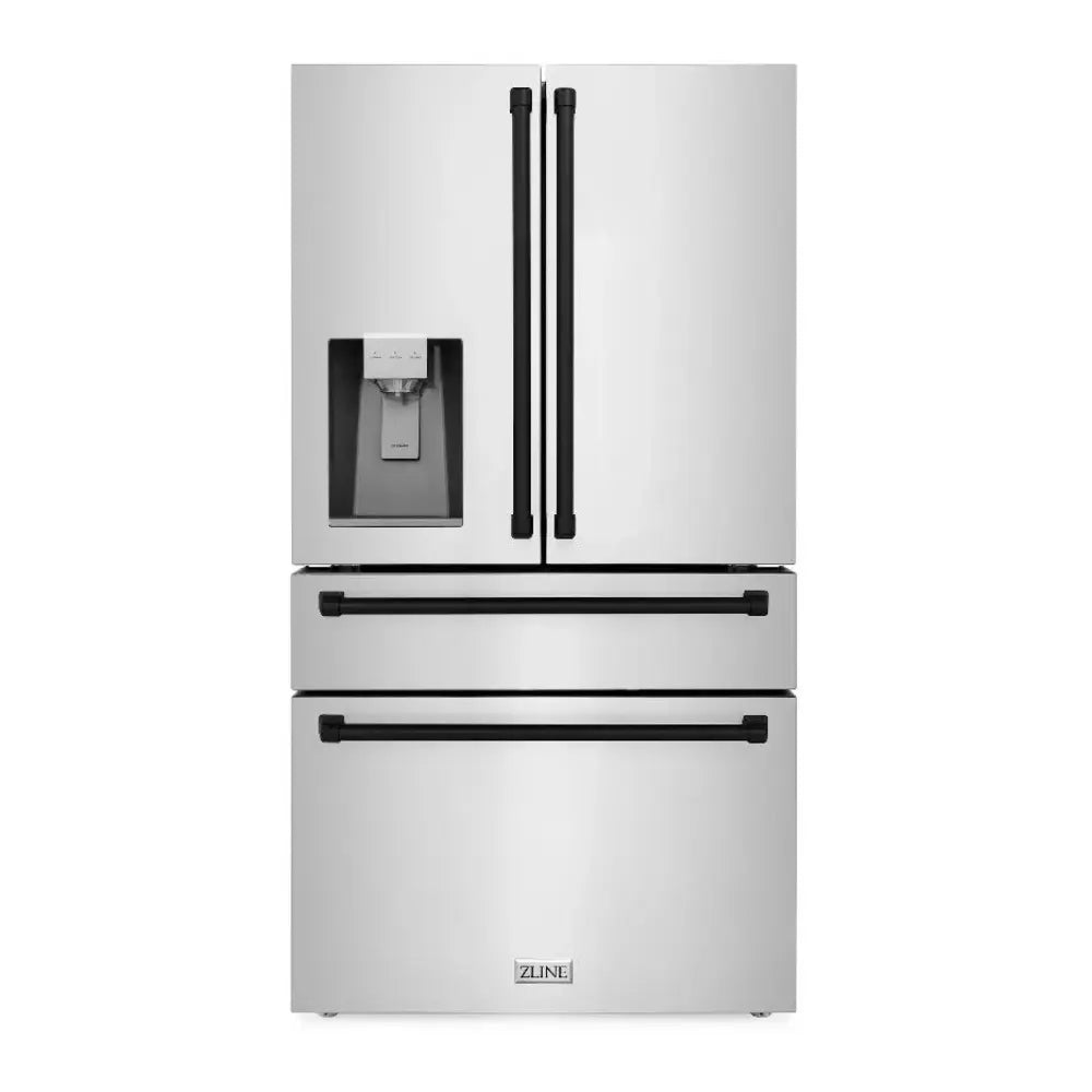 ZLINE 36" Autograph Edition Counter-Depth French Door Refrigerator with 21.6 cu. ft. Capacity, Flex Drawer and External Water and Ice Dispenser in Stainless Steel