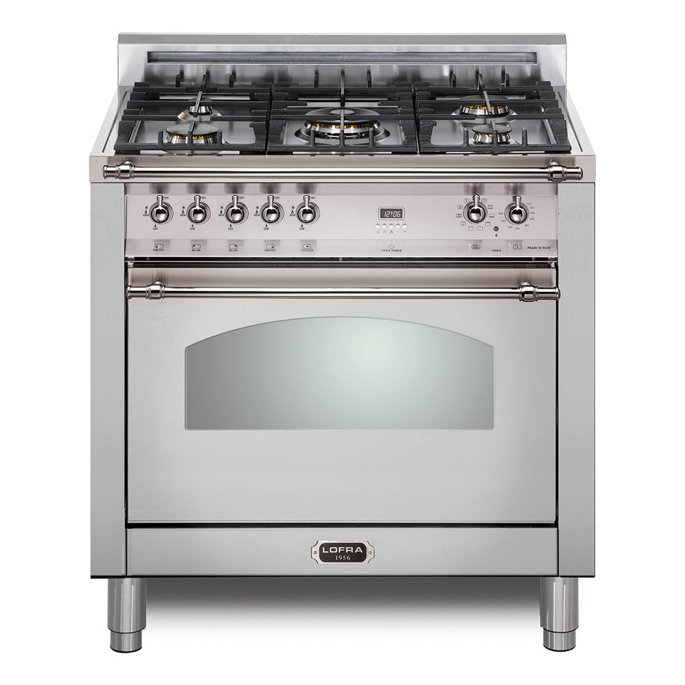 Lofra 30" Dolcevita Series Freestanding Dual Fuel Range with 5 Sealed Brass Burners, 3 cu. ft. Oven Capacity and True European Convection