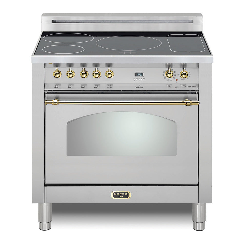 Lofra 36" Dolcevita Series Freestanding Induction Range with 5 Elements, 3 cu. ft. Oven Capacity and True European Convection