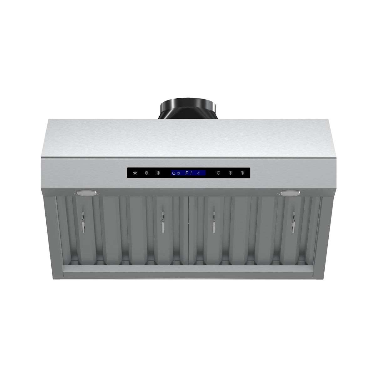 Forno Palazzo Wall Mounted Range Hood, Stainless Steel, Heavy Duty Baffle Filters, Remote Control