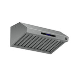 Forno Palazzo Wall Mounted Range Hood, Stainless Steel, Heavy Duty Baffle Filters, Remote Control