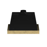 Forno Vittorio 36-Inch Wall Mount Range Hood, Antique Brass Trim, 424 CFM Airflow, Dishwasher-Safe Baffle Filters, Remote Control, 3-Speed Fan, Bright LED Lighting.