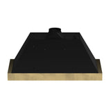 Forno Vittorio 48" Wall Mount Range Hood – Antique Brass Trim, 424 CFM, Remote Control, LED Lighting & Dishwasher-Safe Filters