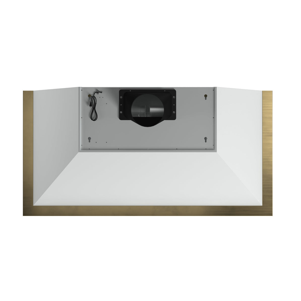 Forno Vittorio 48" Wall Mount Range Hood – Antique Brass Trim, 424 CFM, Remote Control, LED Lighting & Dishwasher-Safe Filters