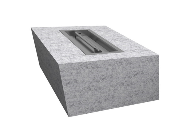 The Outdoor Plus 108" x 24" x 16" Ready-to-Finish Rectangular Gas Fire Pit Kit