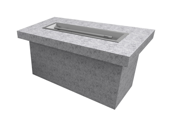 The Outdoor Plus 84" x 30" x 24" Ready-to-Finish Rectangular Gas Fire Table Kit